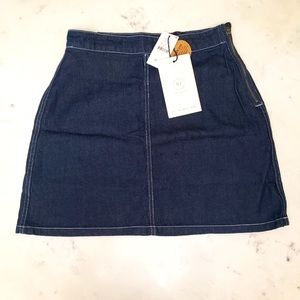 Cotton On A-Line Denim Mini Skirt, Size 4